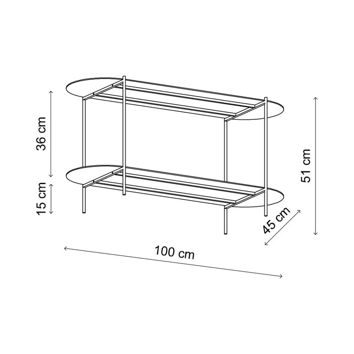 Hanah Home Mesa de café Shb-014 Negro